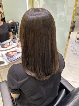 六本木美容室 白金店 20代30代40代 赤み消し艶オリーブグレージュ