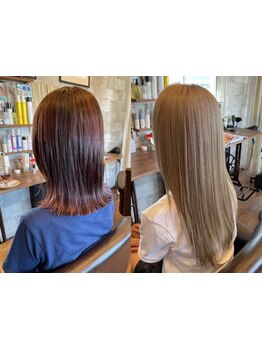 【JR舞子駅徒歩1分】ただ染めるだけの白髪カバー・白髪染めではなく、明るいカラーでオシャレが楽しめる♪