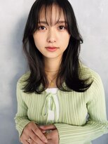 大人愛され外ハネミディアムニュアンスカラー