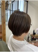 コンパクトで形の綺麗なショートボブ◎明るめベージュ◎