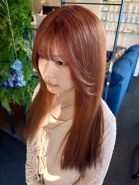 ダブル アンダーバー サロン(W_SALON) 【W_SALON 河原町】オレンジブラウン/透明感カラー