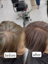 お洒落な白髪ぼかしの技術も自信あり◎