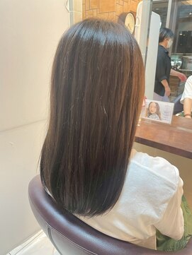 髪質改善/顔周りレイヤーカット/グレージュ[千葉/千葉駅]