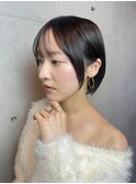ショートヘア/顔周りカット/暗髪/モテヘア