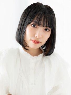 カバーヘア ブリス 北浦和(COVER HAIR bliss) イヤリングカラー小顔補正カット前下がりロブ//北浦和20代30代