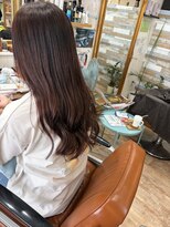 ハウオリ ヘアーワークス(Hauoli hair works)&nbsp;顔周りハイライト×レッドヴァイオレットカラー