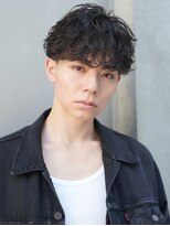 テン 心斎橋(tenn.)&nbsp;心斎橋シャドウパーマメンズマッシュウルフカット波巻きパーマ