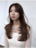 20代30代レイヤーカット×チョコレートブラウン