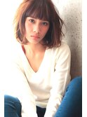 リラクシーホイップミディで抜け感スタイルな艶ボブ◎
