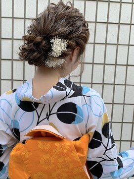 キーゴ 博多(KY-GO.) 浴衣シニヨンアレンジ