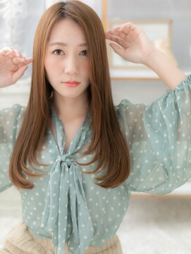 カバーヘア 上尾西口店(COVER HAIR) 大人かわいいミルクティーブラウン小顔ロング上尾a