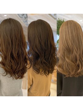 チョビー 銀座(chobii) 道村/グレージュ/デジタルパーマハイライト/イルミナカラー