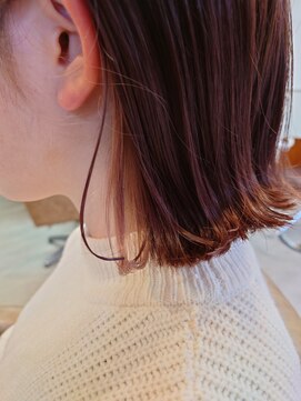 ケースプラスグリーン(CASE+GREEN) ボブ+インナーピンク!