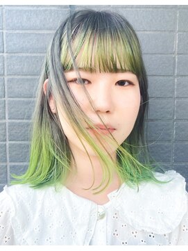 シーバイラヴィズム 万代店(Sea by LUVISM) カラーで遊ぶ切りっぱなしミディ