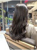 韓国風　モテ髪ロングヘア　アッシュグレージュ