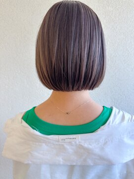エルサフィロ キタハマ(el zafiro kitahama) 20×30×40代×似合わせカット×切りっぱなしボブ×ナチュラル