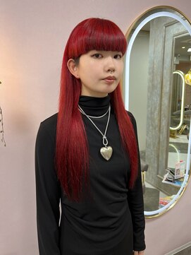 ガルボ ヘアー(garbo hair) ハイトーンレッド高知美容院10代20代