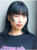 【THREE STAR】姫カットバング×ブルーブラック