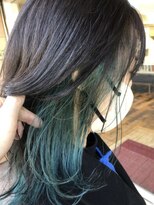 クラップス 杉田店(CLAPS)&nbsp;ロング/インナーカラー/イヤリングカラー/ケアブリーチ/グリーン
