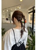 10代20代韓国スタイル編み下ろしヘアセット
