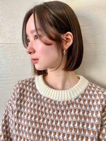 ラフ フロム ガーデン(Laf from GARDEN)&nbsp;ショートヘア/オリーブベージュ/シアーカラー/韓国風/姫カット