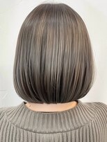 ネックス 表参道本店(nex)&nbsp;デザインカラーレイヤーカットウェットヘアオリーブベージュ白髪