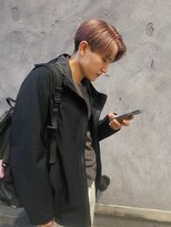 ハイセンス(HISENSE)&nbsp;メンズハイトーンペールピンクセンターパートショート【GIA】