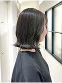 地毛風 透明感カラー ×  外ハネボブ