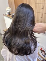 ミリ(mm)&nbsp;レイヤーカット オリーブベージュ カラー 韓国 髪質改善 仙台