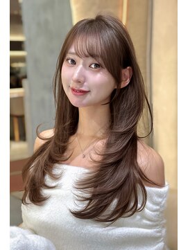 ロンドガーネット 池袋(Lond garnet) ミニウルフレイヤーカット顔周り前髪韓国ミディアムロング/池袋