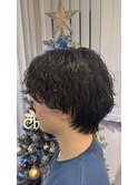 刈り上げなし波巻きパーマ