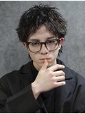 スパイキーショート×ツイストスパイラルパーマ×大人men's
