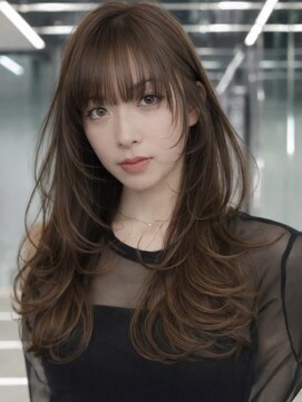 シュルール 所沢プロぺ通り店(chorule) ハッシュカットレイヤーチョコレートグレージュ前髪カット