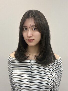 オンド(ONDO) ミディアムレイヤー×グレージュカラー/yuna