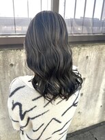 ヘアデザイン アンジェロカフェ(Hair Design Angelo cafe) 筋感コントラストハイライト×セミロング【20代30代40代】