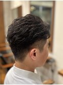 刈り上げフェード.毛流れパーマ30代40代50代