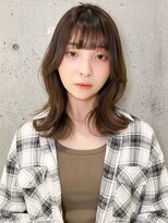 ビビディバビディブー 枚方ビオルネ店(Bibbidi.bobbidi.boo) 顔まわりレイヤー ミディアム 外ハネくびれヘア