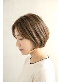 ブリーチなしカラー◎ハンサムショート小顔ショート夏カラー