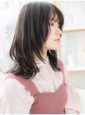 黒髪が大人かわいい◎シースルー抜け感ミディa越谷20代30代40代