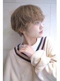 マニッシュ マッシュショート×カジュアルパーマ 表参道