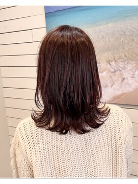 ラニハナクドウ(lanihana.kudo) +＊～縮毛矯正でくびれヘアwith肌映えピンク～＊+