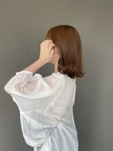 リアン(Lien) 外ハネミディアム×オレンジブラウン