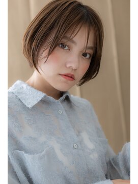 カバーヘア ブリス 北浦和(COVER HAIR bliss) 大人可愛い美髪プラチナカラー前下がりミニボブショートX北浦和