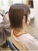 艶髪外ハネボブ/アッシュブラウン