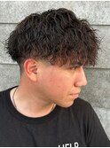 ツイストパーマメンズマッシュヘアツイストスパイラルパーマ