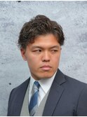 ビジネスツーブロック七三アップバンクト<理容室><MEN'S/中野>