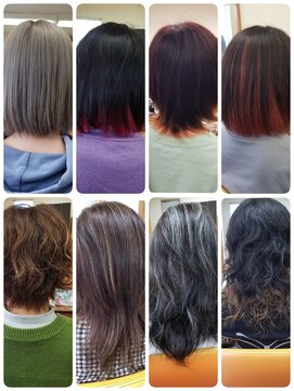 クリア 美容室 ブリーチ&オンカラー&毛先ハイライト