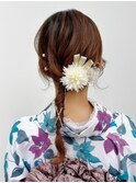 梅田浴衣レンタル　浴衣ヘアアレンジ　花火大会