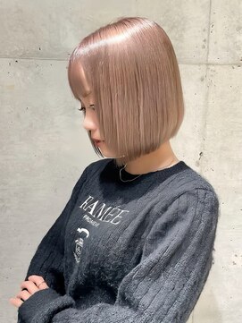 ロンドミラー 博多店(Lond Mirror) 韓国風切りっぱなし小顔ボブ/黒髪地毛風カラー/博多