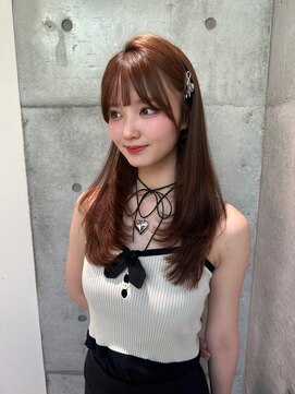 ロンド レア 天神大名店(Lond Le’a) ピンクカラー/暖色カラー/レイヤーカット/韓国ヘア/顔周りカット